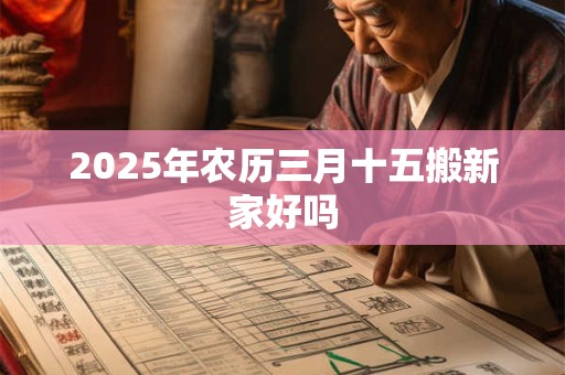 2025年农历三月十五搬新家好吗