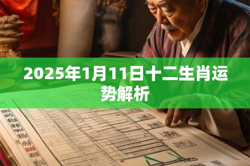 2025年1月11日十二生肖运势解析