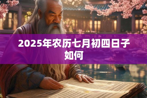 2025年农历七月初四日子如何