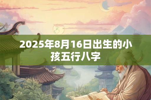 2025年8月16日出生的小孩五行八字