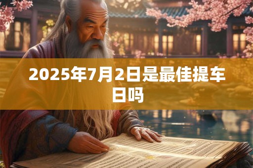 2026年7月2日是最佳提车日吗