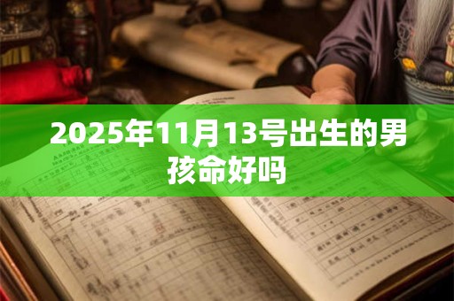 2025年11月13号出生的男孩命好吗