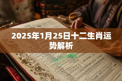 2025年1月25日十二生肖运势解析