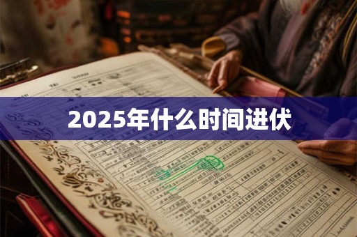 2025年什么时间进伏