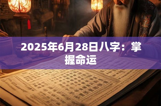 2025年6月28日八字：掌握命运