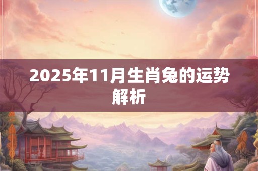 2025年11月生肖兔的运势解析 2025年11月生肖兔的运势解析