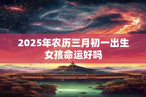 2025年农历三月初一出生女孩命运好吗