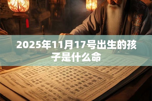 2025年11月17号出生的孩子是什么命