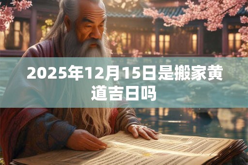 2025年12月15日是搬家黄道吉日吗