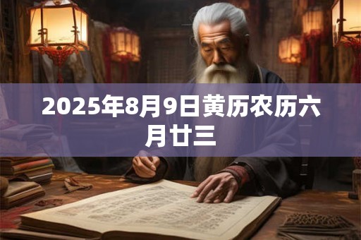 2025年8月9日黄历农历六月廿三