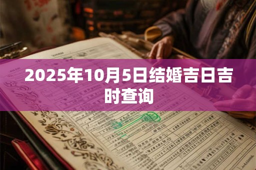 2025年10月5日结婚吉日吉时查询