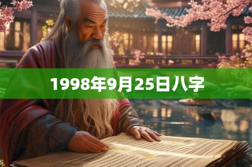 1998年9月25日八字 1998年9月25日八字