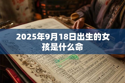 2025年9月18日出生的女孩是什么命