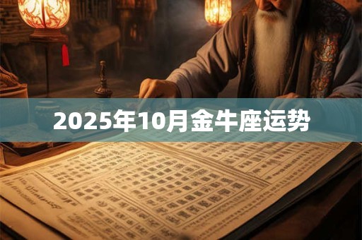2025年10月金牛座运势 2025年10月金牛座运势