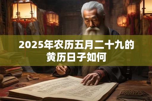 2025年农历五月二十九的黄历日子如何 2025年农历五月二十九的黄历日子如何