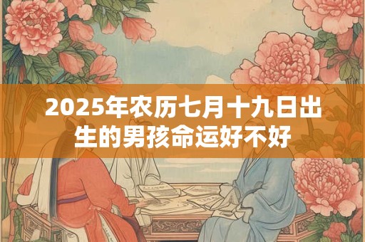 2025年农历七月十九日出生的男孩命运好不好