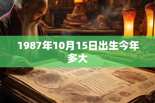 1987年10月15日出生今年多大