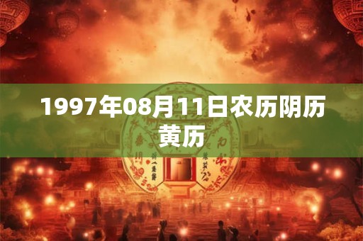 1997年08月11日农历阴历黄历
