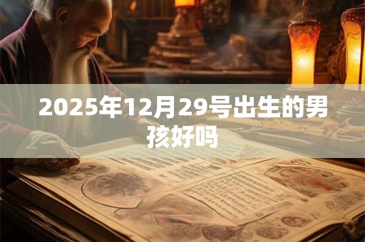 2025年12月29号出生的男孩好吗