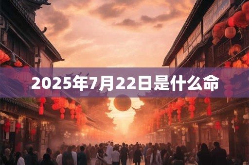 2025年7月22日是什么命