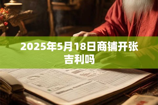 2025年5月18日商铺开张吉利吗
