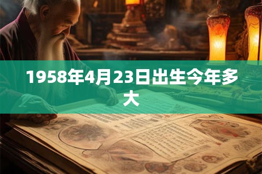 1958年4月23日出生今年多大
