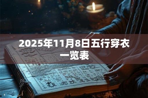 2025年11月8日五行穿衣一览表