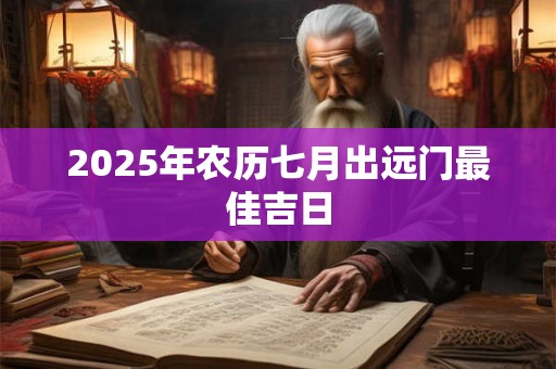 2025年农历七月出远门最佳吉日