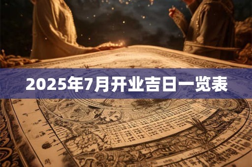 2025年7月开业吉日一览表