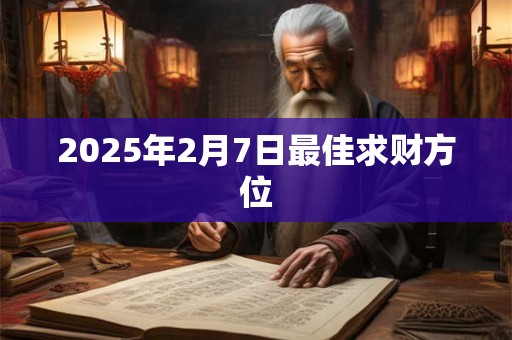 2025年2月7日最佳求财方位