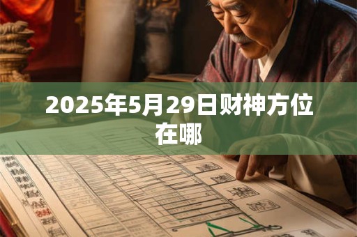 2025年5月29日财神方位在哪