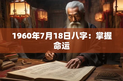 1960年7月18日八字：掌握命运