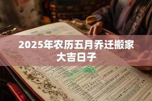 2025年农历五月乔迁搬家大吉日子