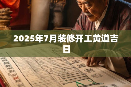 2025年7月装修开工黄道吉日