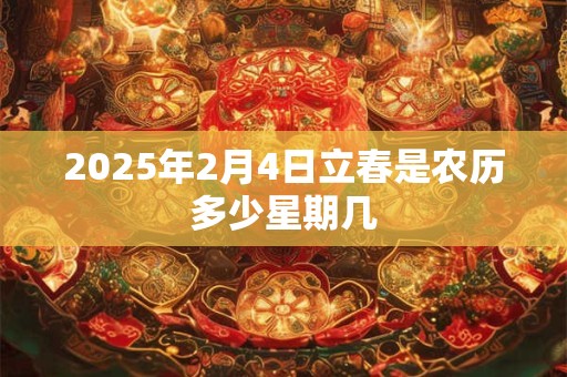 2025年2月4日立春是农历多少星期几