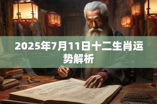2025年7月11日十二生肖运势解析