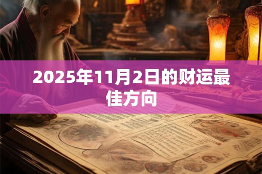 2025年11月2日的财运最佳方向