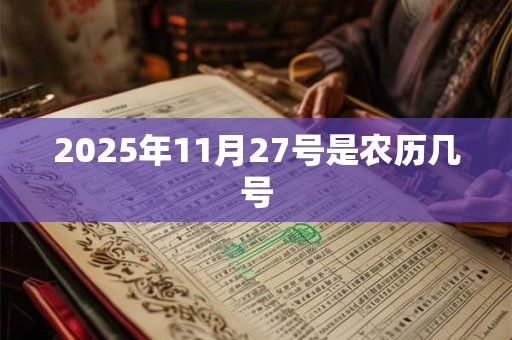 2025年11月27号是农历几号