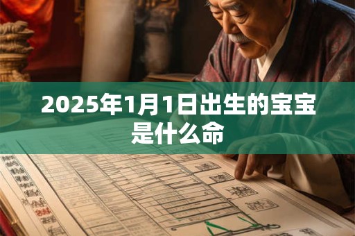 2025年1月1日出生的宝宝是什么命