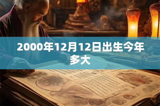 2000年12月12日出生今年多大