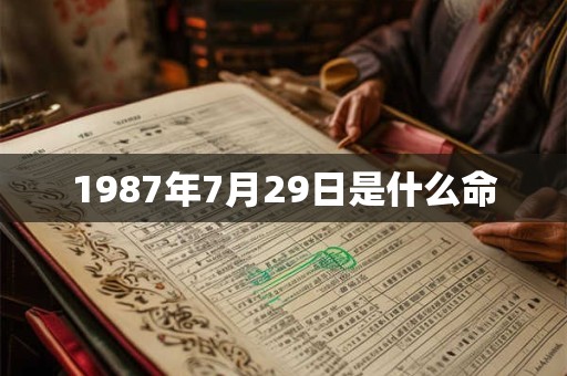 1987年7月29日是什么命
