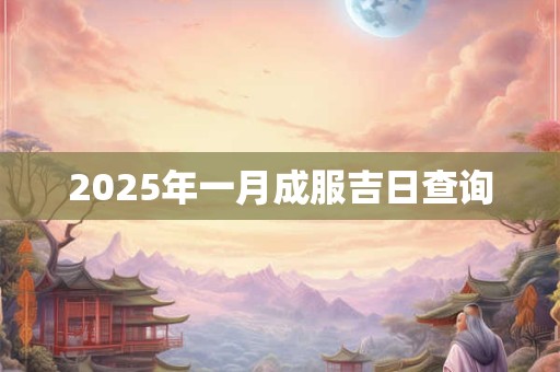2025年一月成服吉日查询