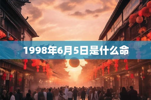 1998年6月5日是什么命