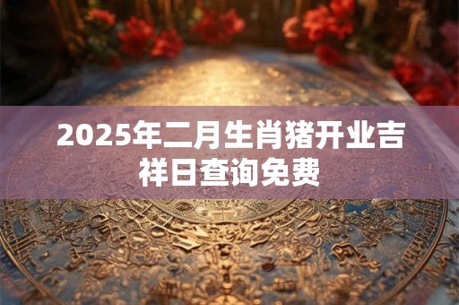 2025年二月生肖猪开业吉祥日查询免费