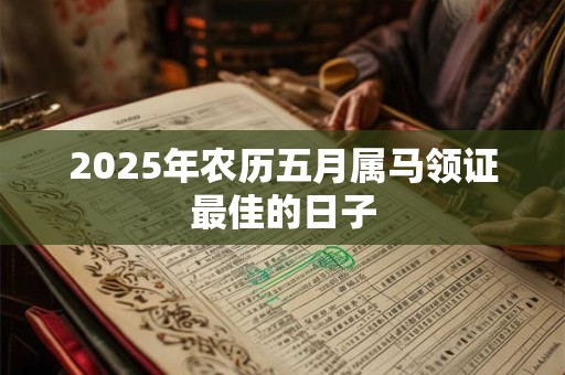 2025年农历五月属马领证最佳的日子