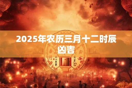 2025年农历三月十二时辰凶吉