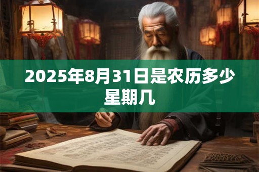 2025年8月31日是农历多少星期几