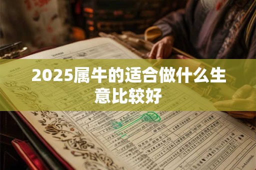 2025属牛的适合做什么生意比较好