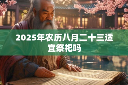 2025年农历八月二十三适宜祭祀吗