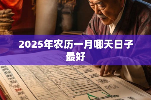 2025年农历一月哪天日子最好